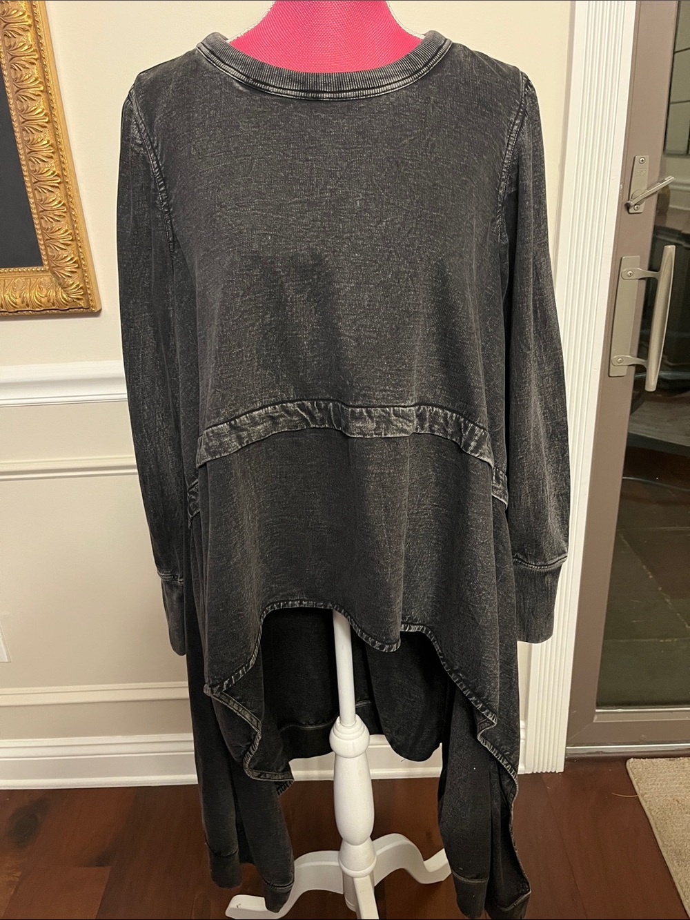 Nicholas K Black Asymmetric High-Low Sweatshirt